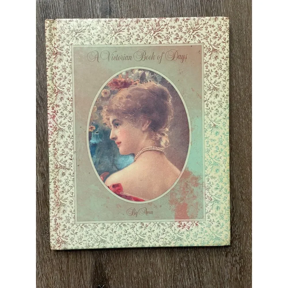 Vintage 1980s Victorian Book of Days Daily Journal with Vibrant Print Pictures ~
